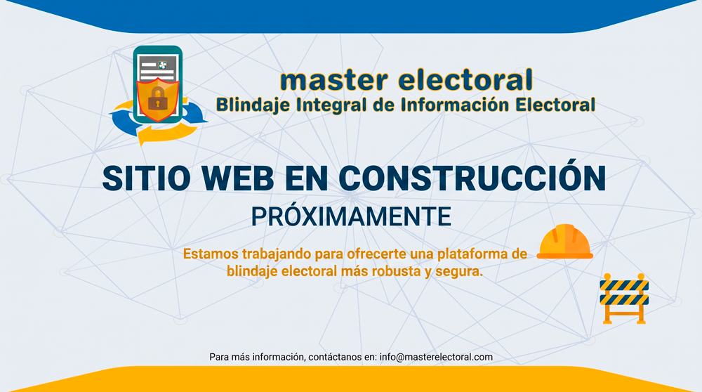 Aviso de Sitio en Construcción - Master Electoral - Pantalla Completa